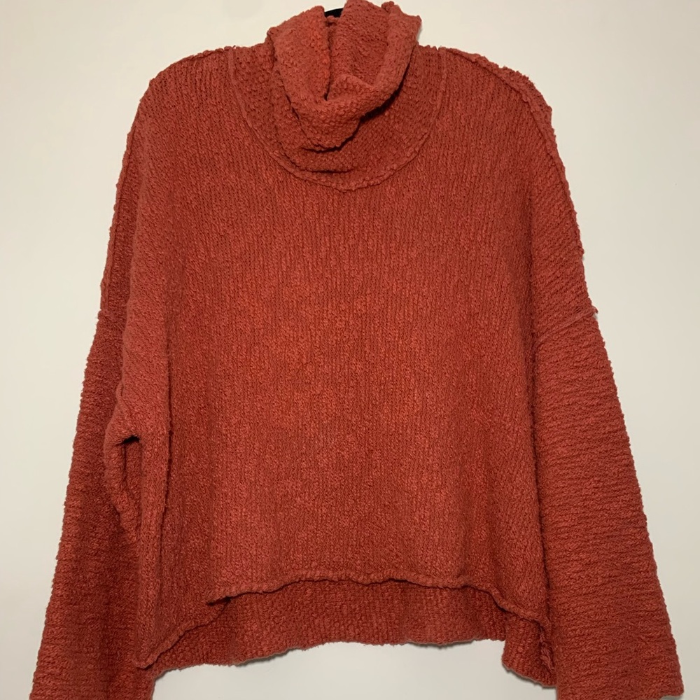 Free People Oversized Knit Turtleneck Sweater